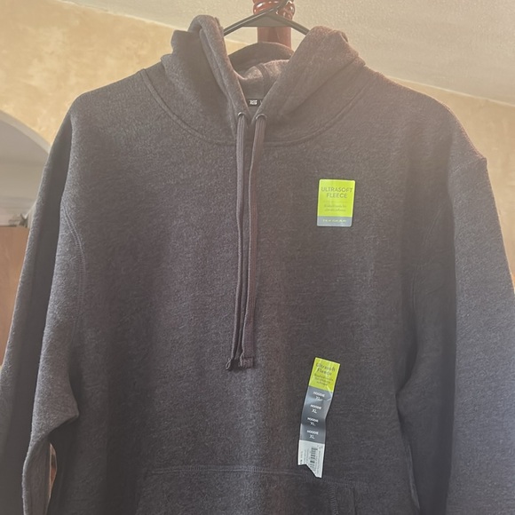 Men's Dark Gray Heather Hoodie - Picture 2 of 3